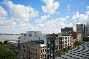 c&c 21C Hotel wedding photography rooftop downtown louisville museum row art gallery ceremony bride