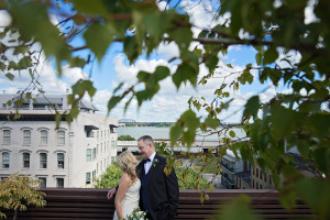 c&c 21C Hotel wedding photography rooftop downtown louisville museum row art gallery ceremony bride